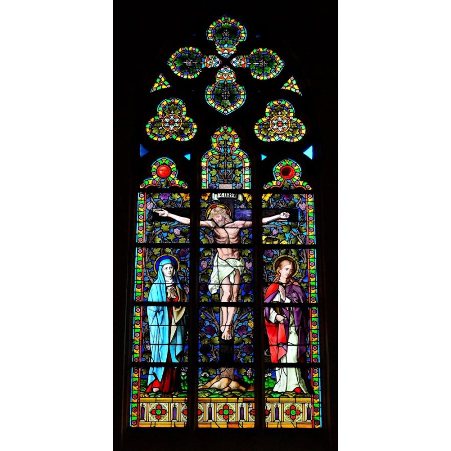 販売済みステンドグラス サンプル画像 小さな教会 ダイヤS7 【公式通販】