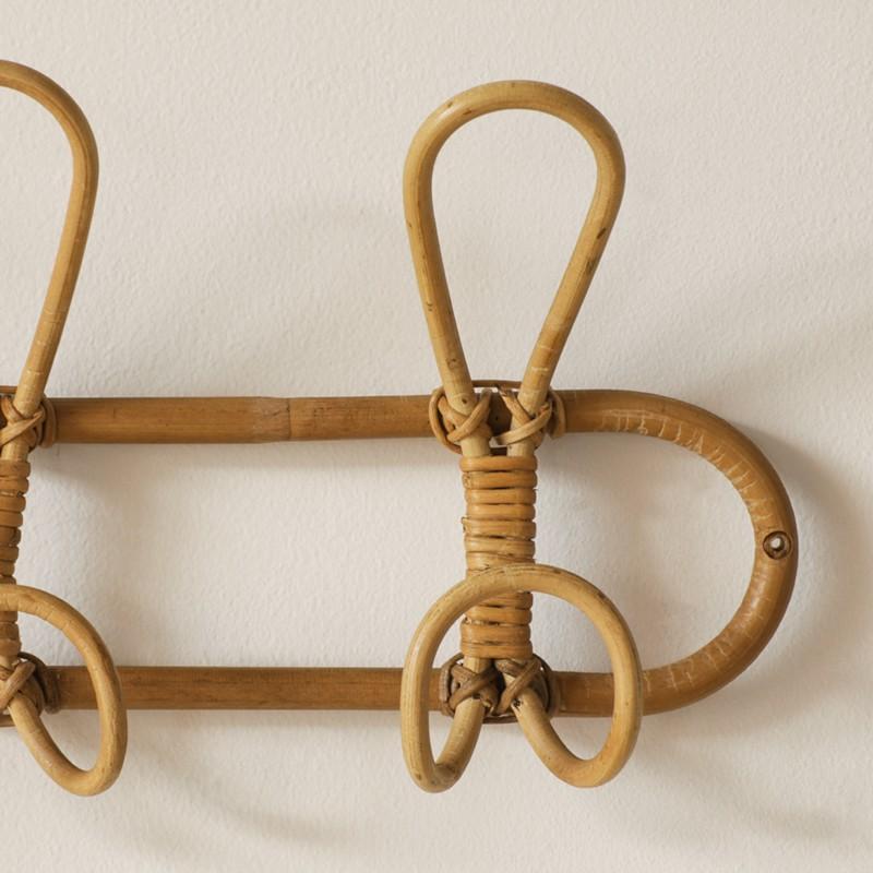 ウォールハンガー 3連 フック ハンガーラック ウォールフック ラタン