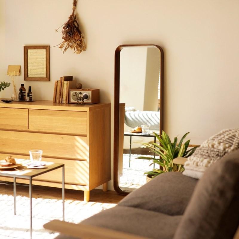 ミラー 鏡 全身鏡 全身ミラー KURVE 姿見 壁掛け 北欧 ナチュラル