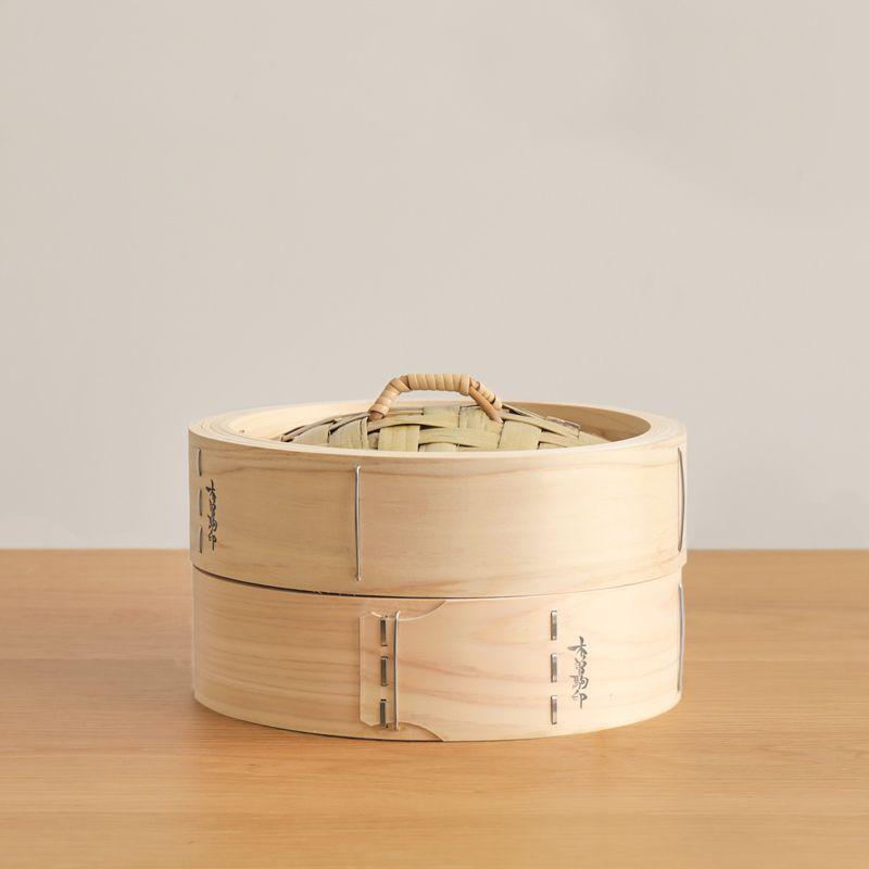 ひのき 中華せいろ 21cm／2段 蓋付き 蒸籠 檜 竹 網代編み 日本製