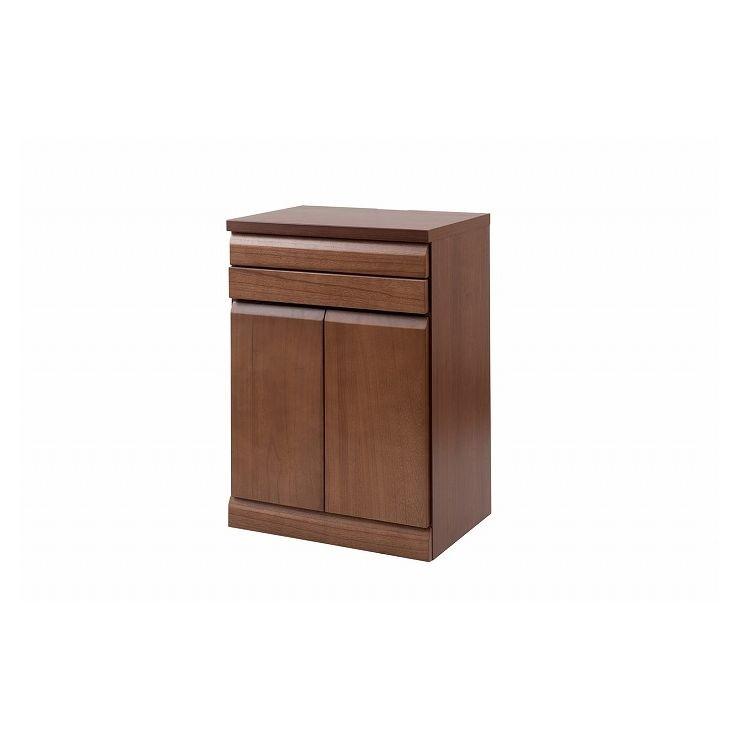 完成品 日本製 天然木 幅60 桐 PCデスク キャビネット ダークブラウン