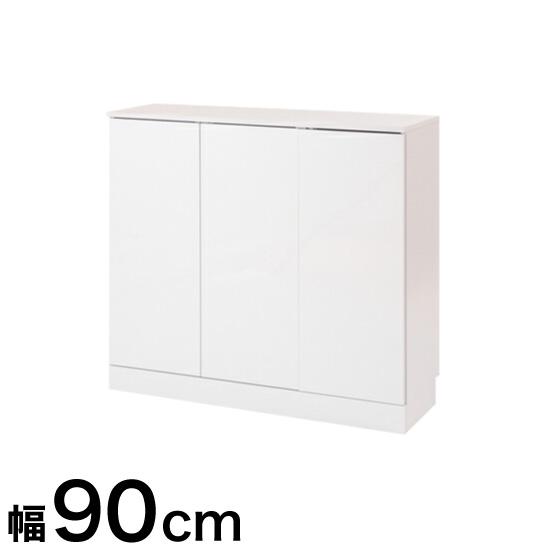 カウンター下収納 キッチン収納 face キャビネット 幅90 ホワイト 白