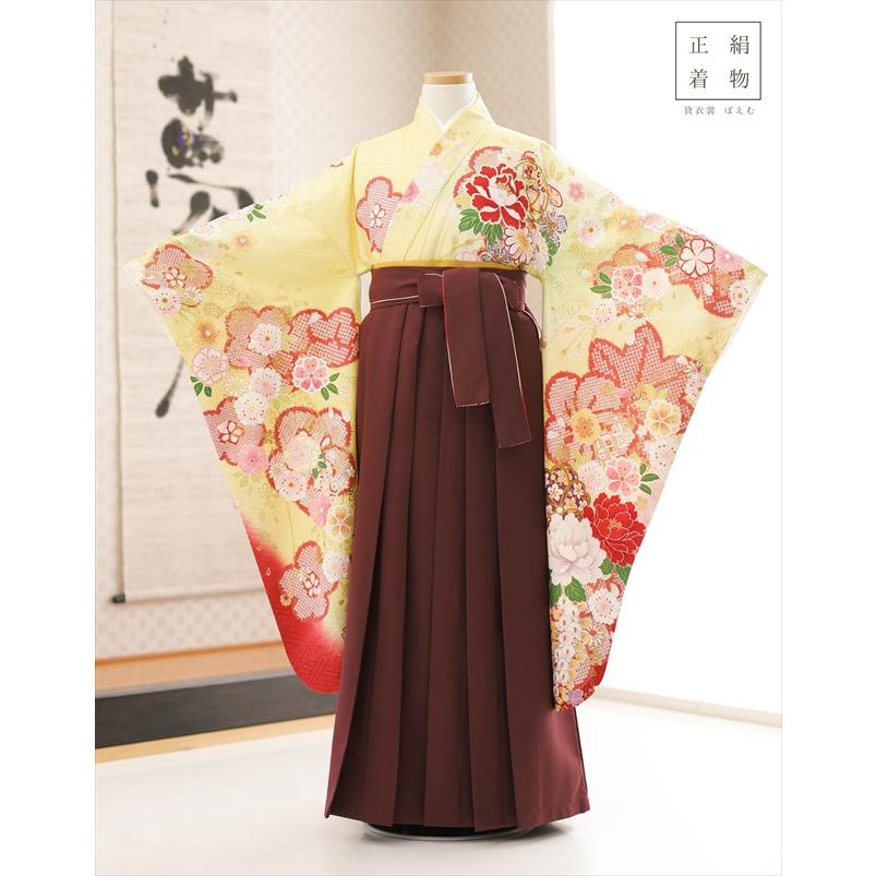 小学校卒業式 袴レンタル 女の子 正絹着物 h0258 小学生 十三参り 6