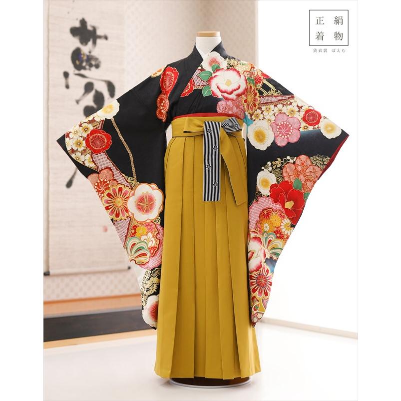 小学校卒業式 袴レンタル 女の子 正絹着物 h0259 小学生 十三参り 6