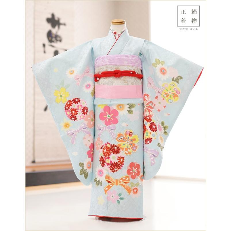 5歳女の子 正絹 高級着物 小さめ7歳 七五三レンタル j5072 子供着物