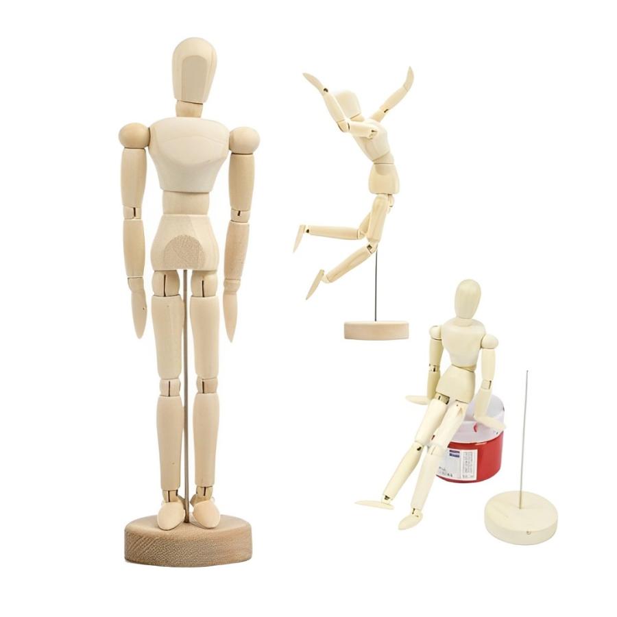 デッサン人形 木製 モデル人形 ポージング 画材 : MoZoo - 通販