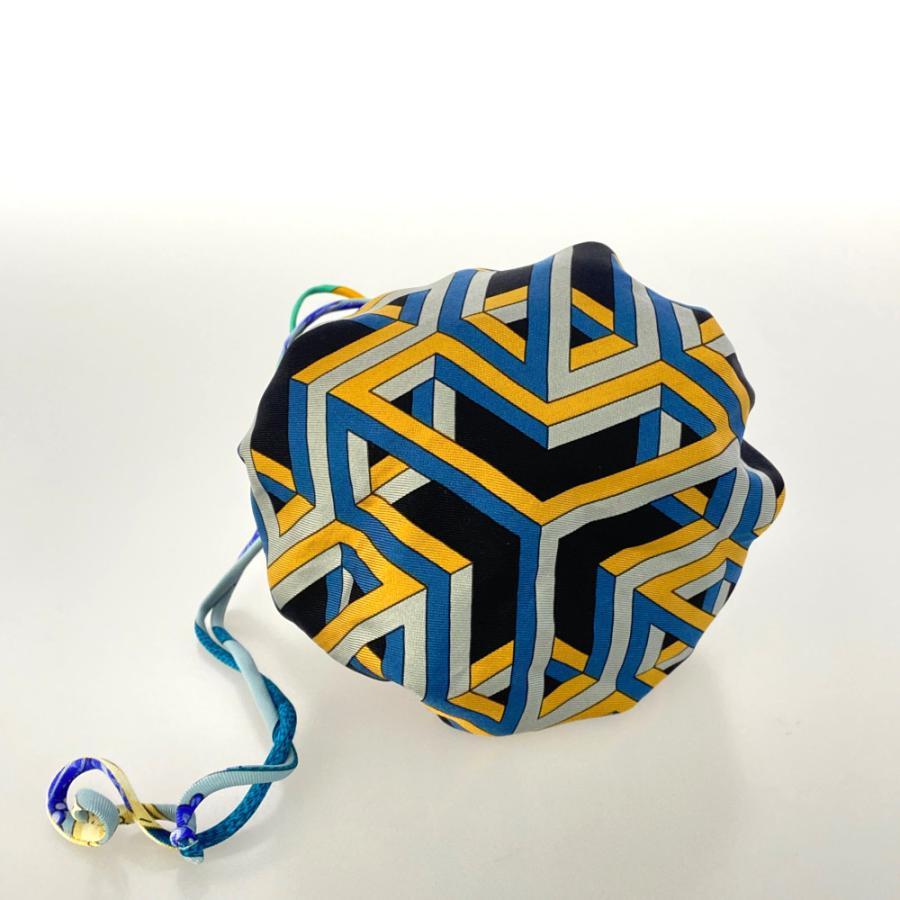 HERMES（エルメス） プティアッシュ・シルクアクセサリー巾着ポーチ