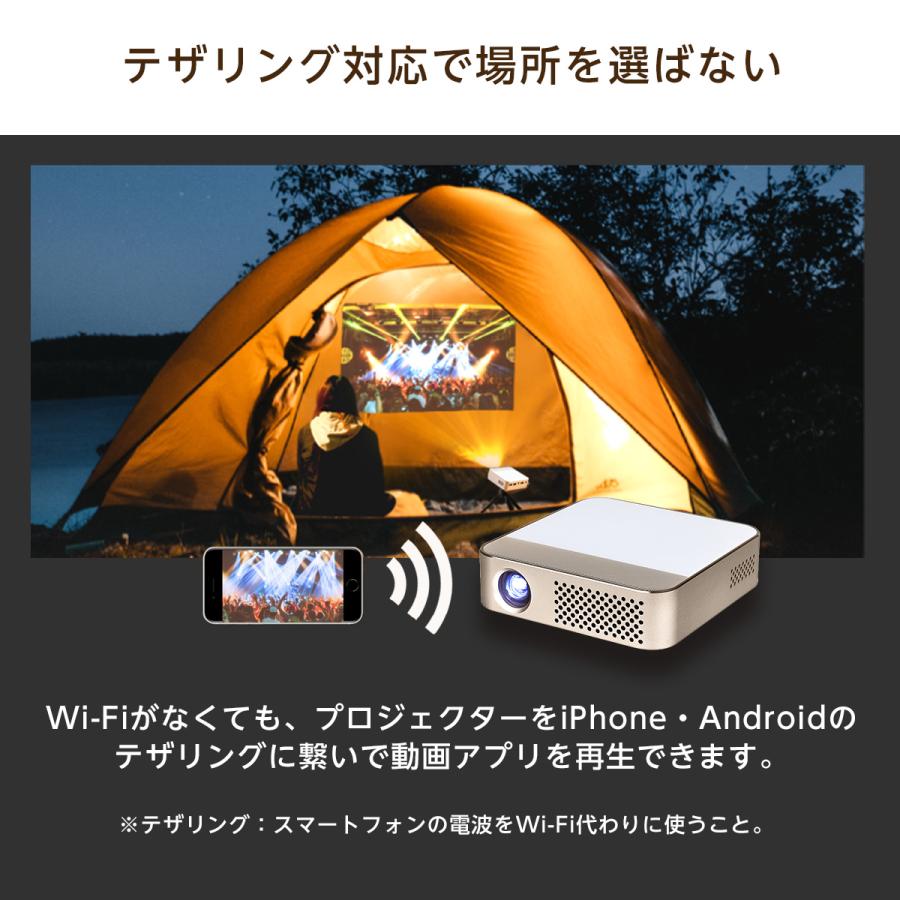UENO-mono カベーニPRO プロジェクター 小型 家庭用 天井 DVD WiFi