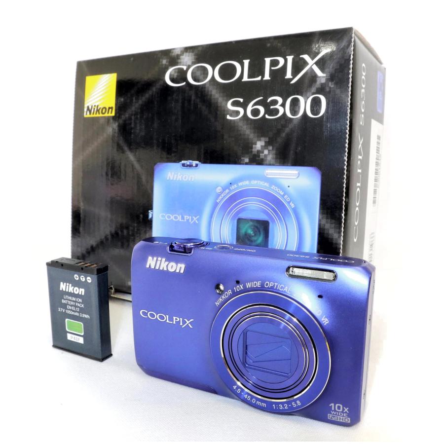 新品級》デジカメ ニコン NIKON COOLPIX S6300 スタイリッシュブルー