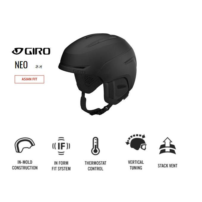 GIRO（ジロ） ジローNEO AF ネオ アジアンフィット Matte Charcoal