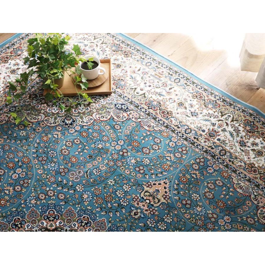 グラムスタイル ラグ 洗える ペルシャ絨毯風 プリントラグ 3畳