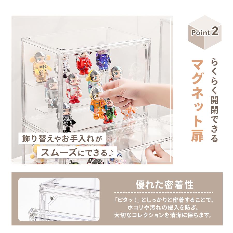 MRG JAPAN フィギュアケース 積み重ね可能 コレクションケース 横長