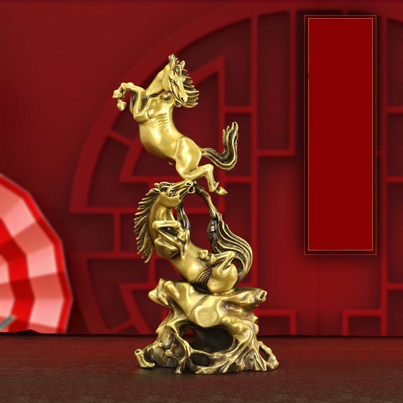 馬 金色 黄金 ゴールド 置物 風水グッズ オブジェ 干支 運 金運 健康運