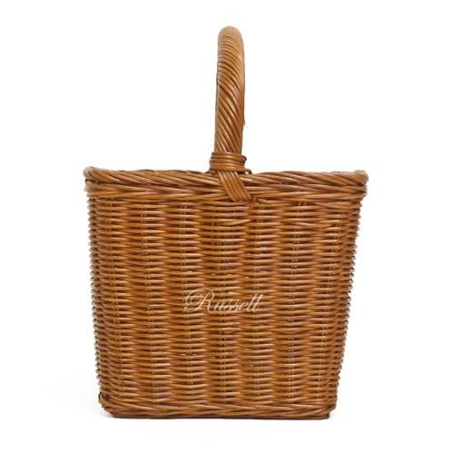 籐 かご バスケット マガジンラック 仕切り付き Lサイズ ラタン 雑誌