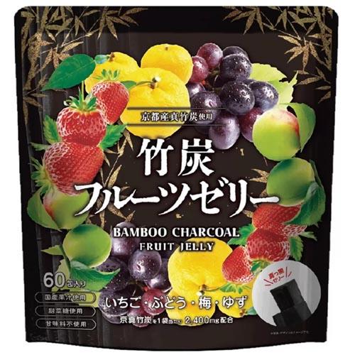 若翔 竹炭フルーツゼリー 4種 60袋入り BAMBOO CHARCOAL JELLY