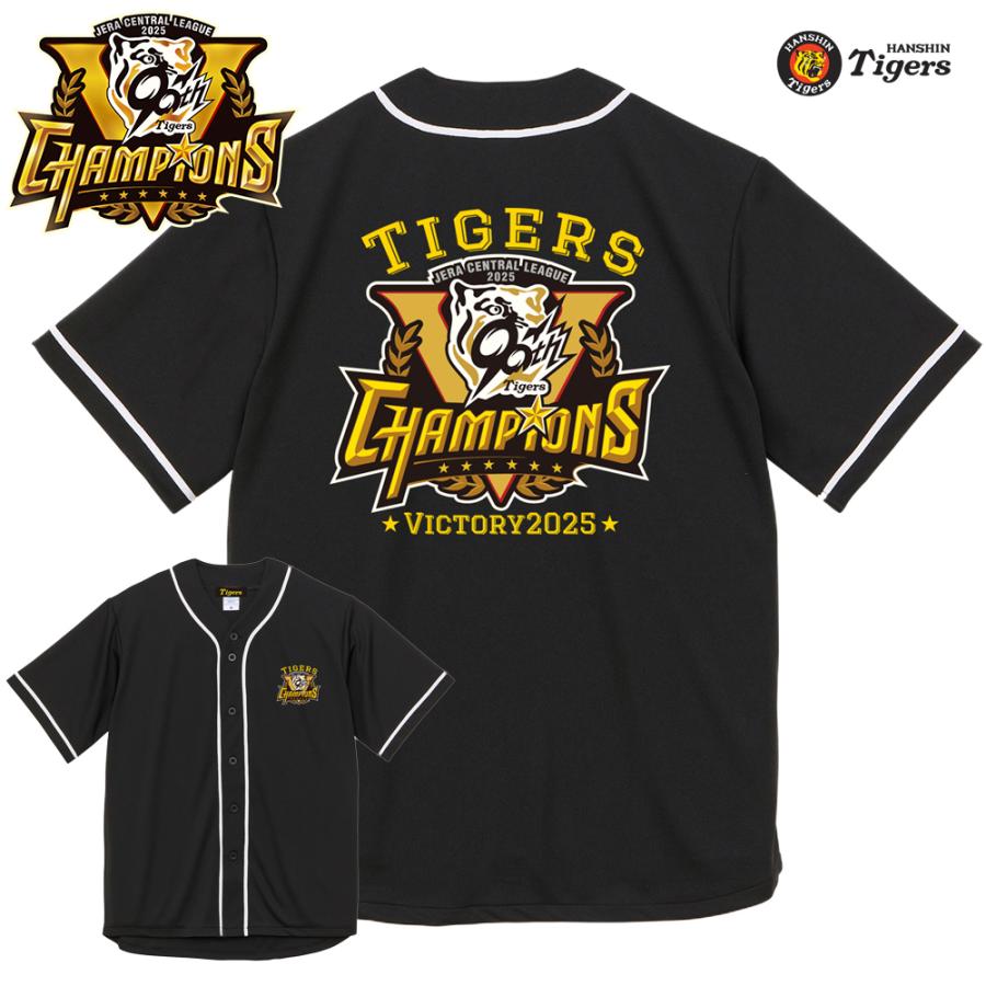2025阪神タイガース・リーグ優勝記念 ロゴ ベースボールシャツ【HTV