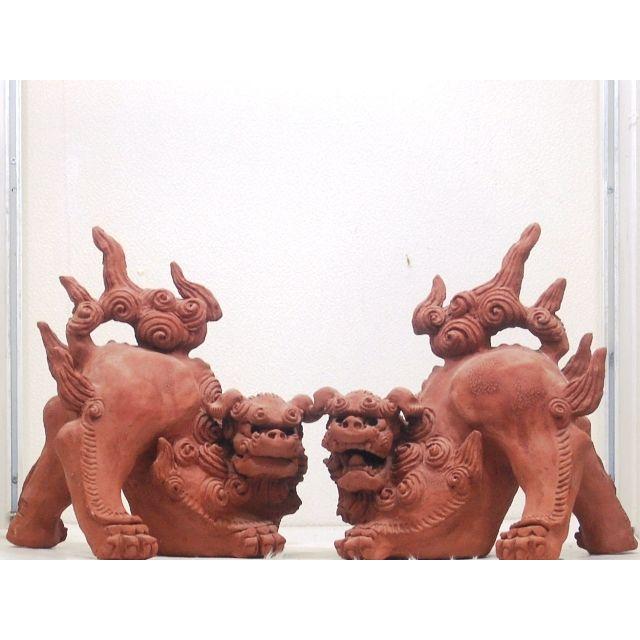 大海陽一＠手捻りシーサーペア シーサー 沖縄産 風水 開運 厄除け 通販