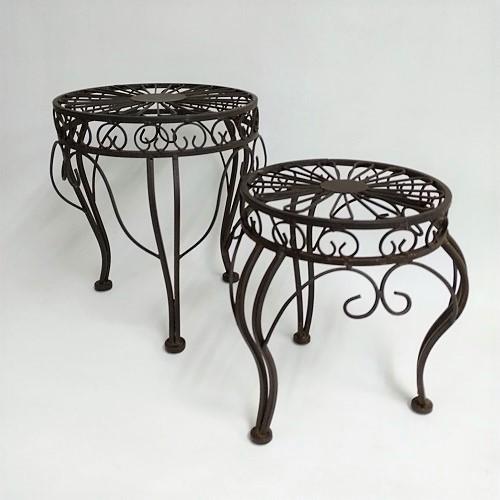 次回未定】ガーデニング 雑貨 棚 花台 フラワースタンド アイアン