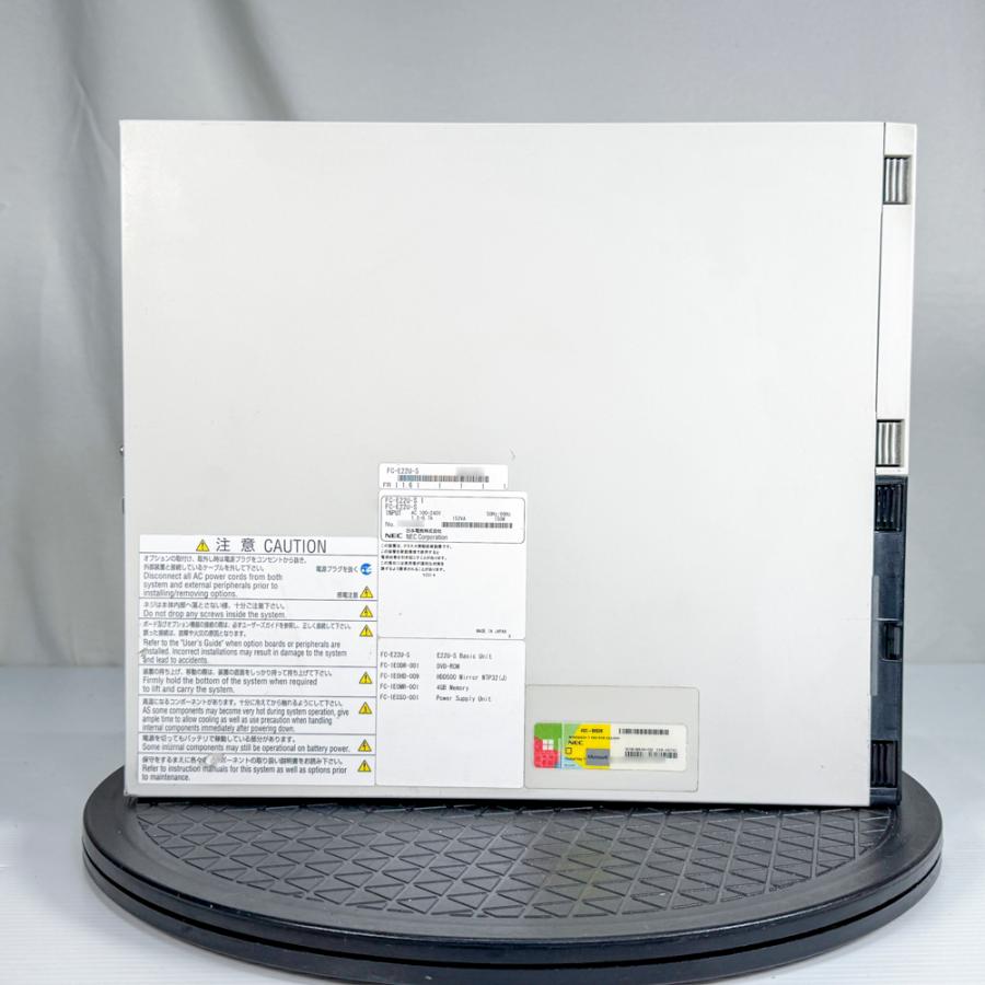 NEC FC98-NX FC-E22U-S Windows7 Pro 32bit SP1 HDD 500GB×2