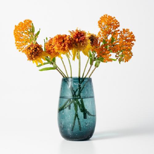 HenryDean ヘンリーディーン ソンボルハイS ガラス花瓶 花器 ブルー系