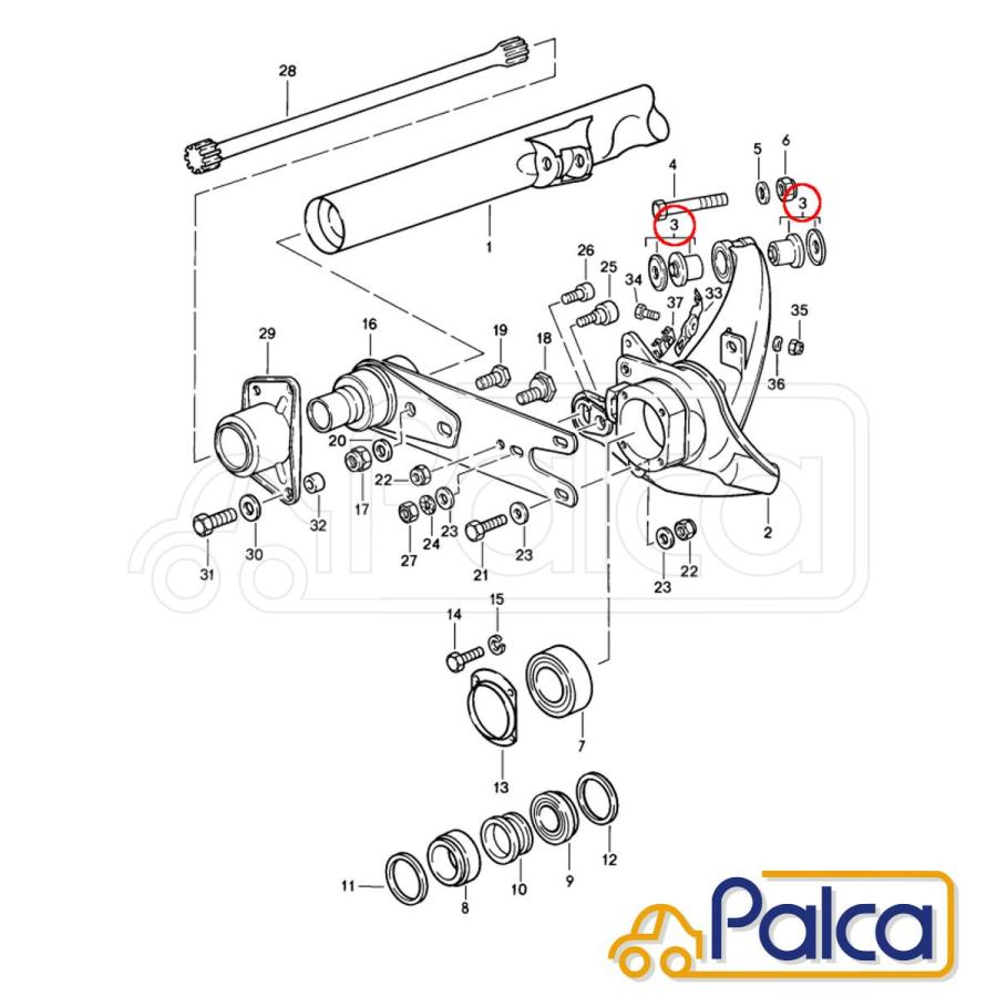 ポルシェ リア コントロールアームブッシュ/トレーリングアーム
