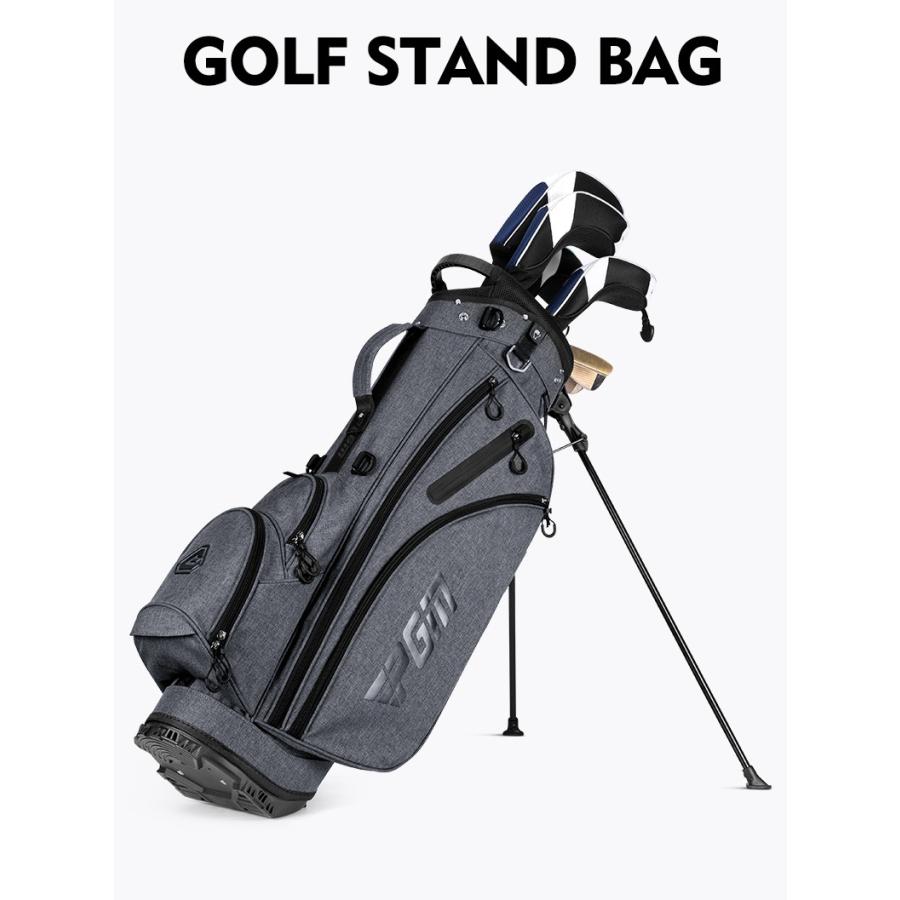 スタンド式キャディバッグ ゴルフ収納バッグ 軽量 撥水 フルレングス