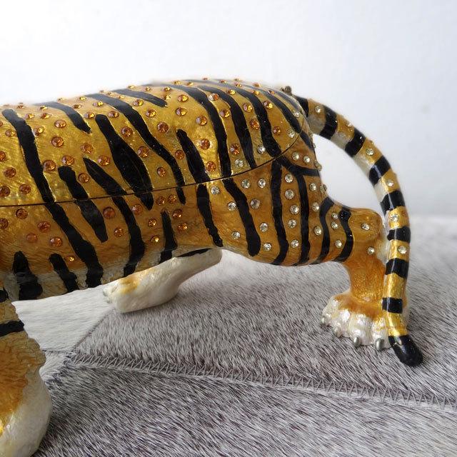 虎の置物 エナメルボックス 置物 干支 お年賀 縁起物 かわいい 縁起の