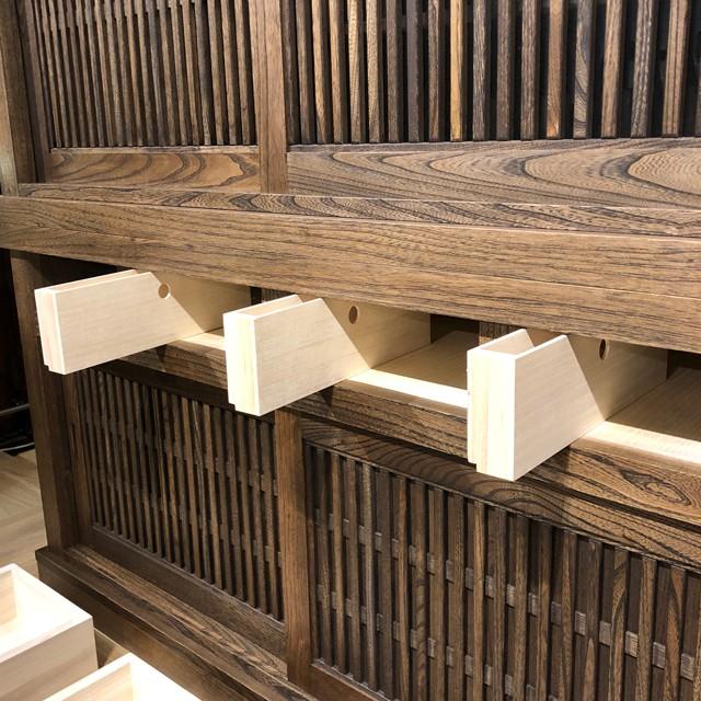 水屋箪笥 茶箪笥 食器棚 和家具 民芸調家具 アンティーク タモ無垢