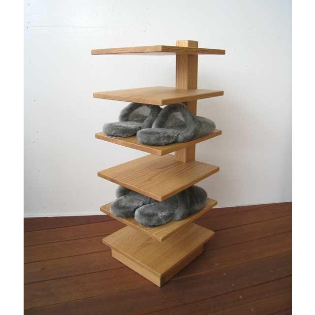 スリッパラック おしゃれ 北欧 木製 スリム 5段 5足 6足 タワー 玄関