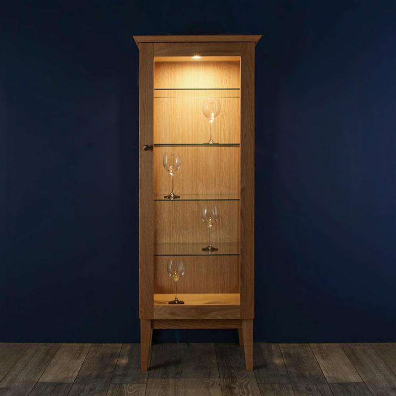 飾り棚 コレクションケース キュリオケース ダウンライト可動式棚