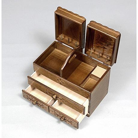 ウッドギャラリー樹 ソーイングボックス 裁縫箱 木製 北欧 3段 大容量