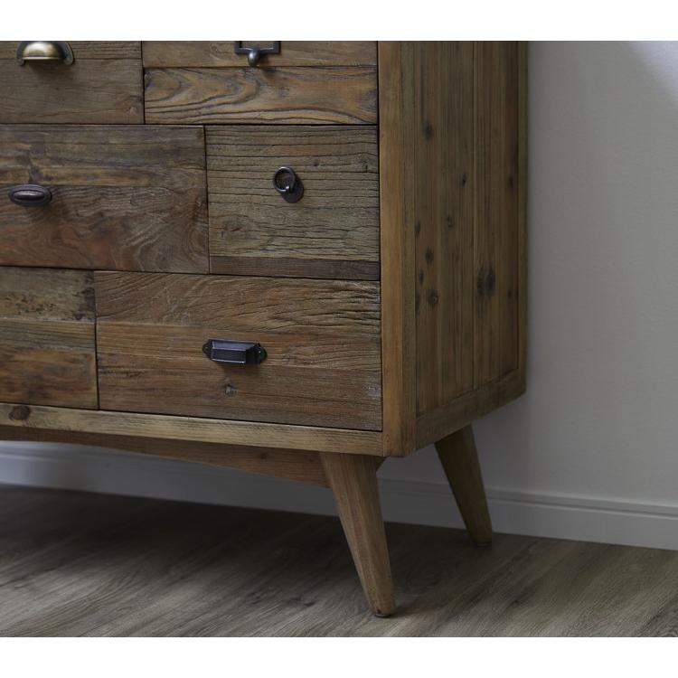 チェスト タンス 3段 8ドロワー 高さ80 おしゃれ 木製チェスト 可愛い