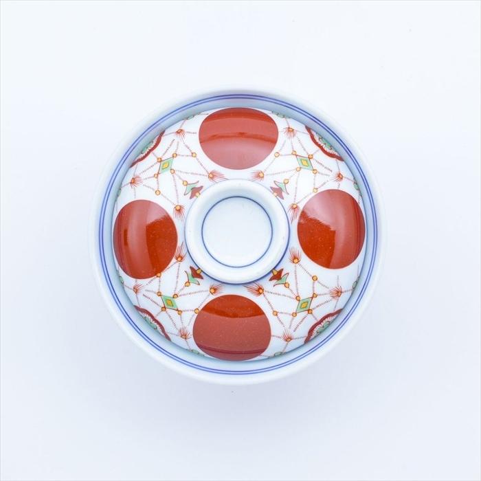 珱珞紋 円菓子碗 5客セット 有田焼 和食器 蓋物 お正月 日本製 お碗 お