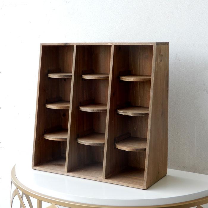 杉古材 シェルフ 12マス 移動棚 ウッド ラック 棚 小物展示 店舗什器