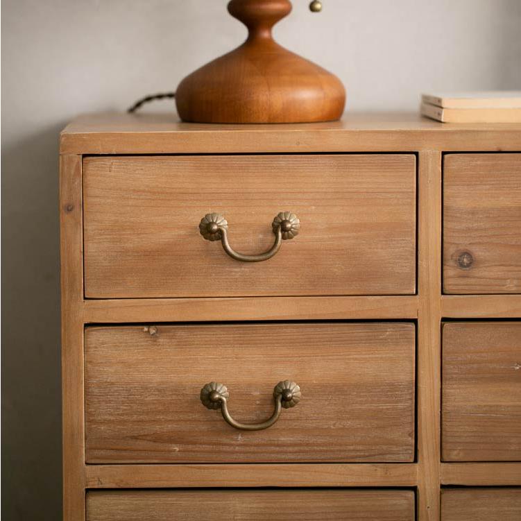 チェスト ローチェスト レトロ アンティーク 杉古材 真鍮 おしゃれ