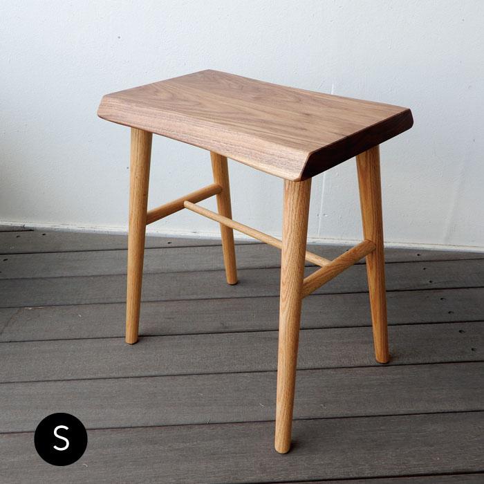 ウォールナット×オーク スツール 3サイズ 日本製 ウォールナット無垢