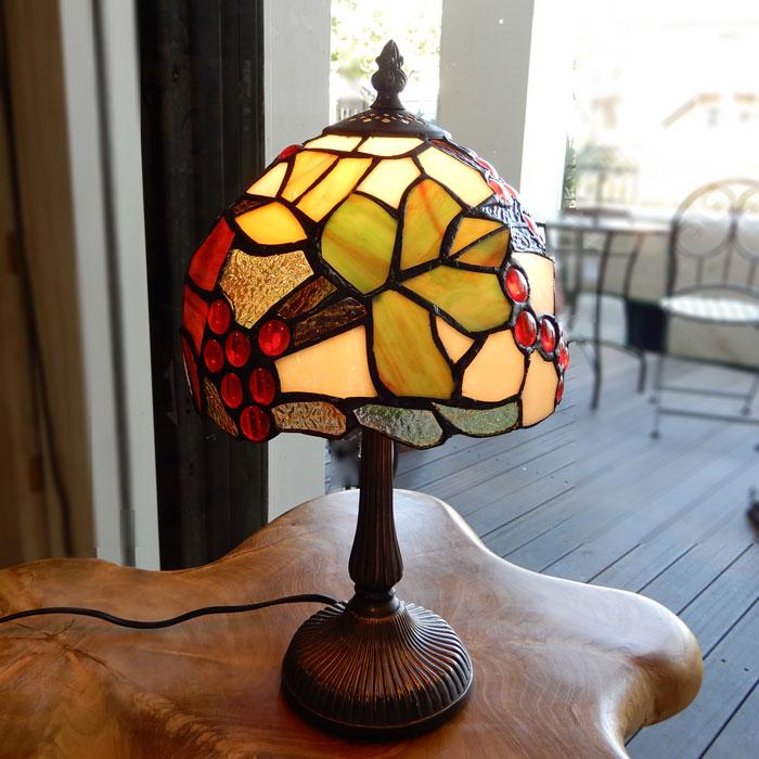 ステンドランプ 葡萄S ステンドグラス ランプ おしゃれ 葡萄 ぶどう