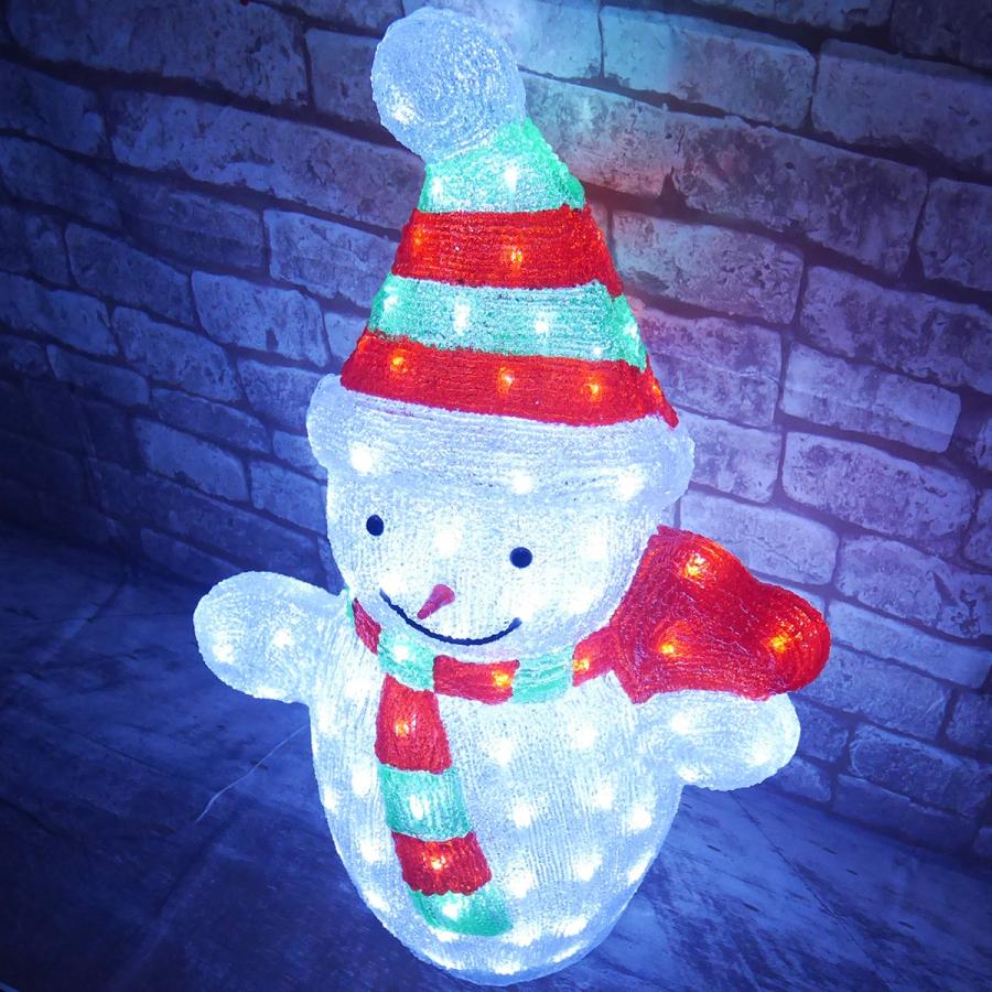 イルミネーション クリスマス LED USB クリスタル 雪だるま スノーマン
