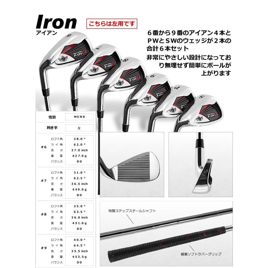 WORLD EAGLE ゴルフクラブセット ワールドイーグル メンズ F-01α 12点