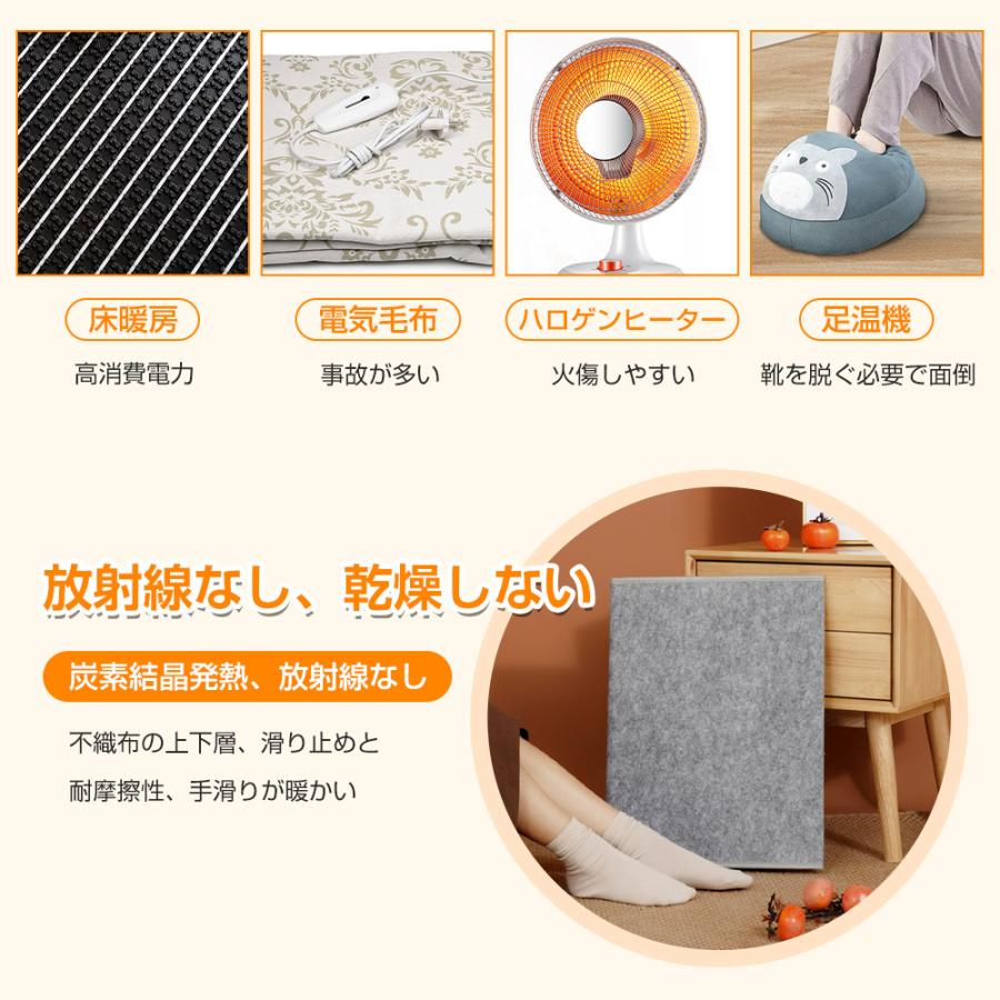 パネルヒーター ヒーター 足元 遠赤外線 足元ヒーター デスクヒーター