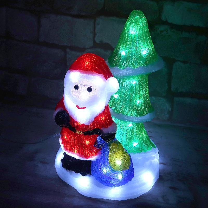 クリスマス LED オブジェ クリスマスライト 光る サンタクロース