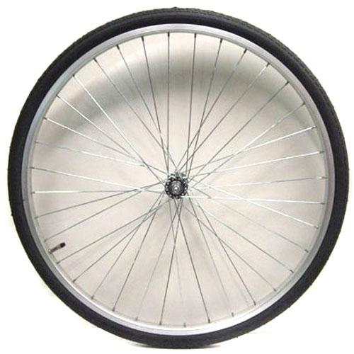 即納】ワールド 27インチフロントホイール ステンレスリム(04D) タイヤ