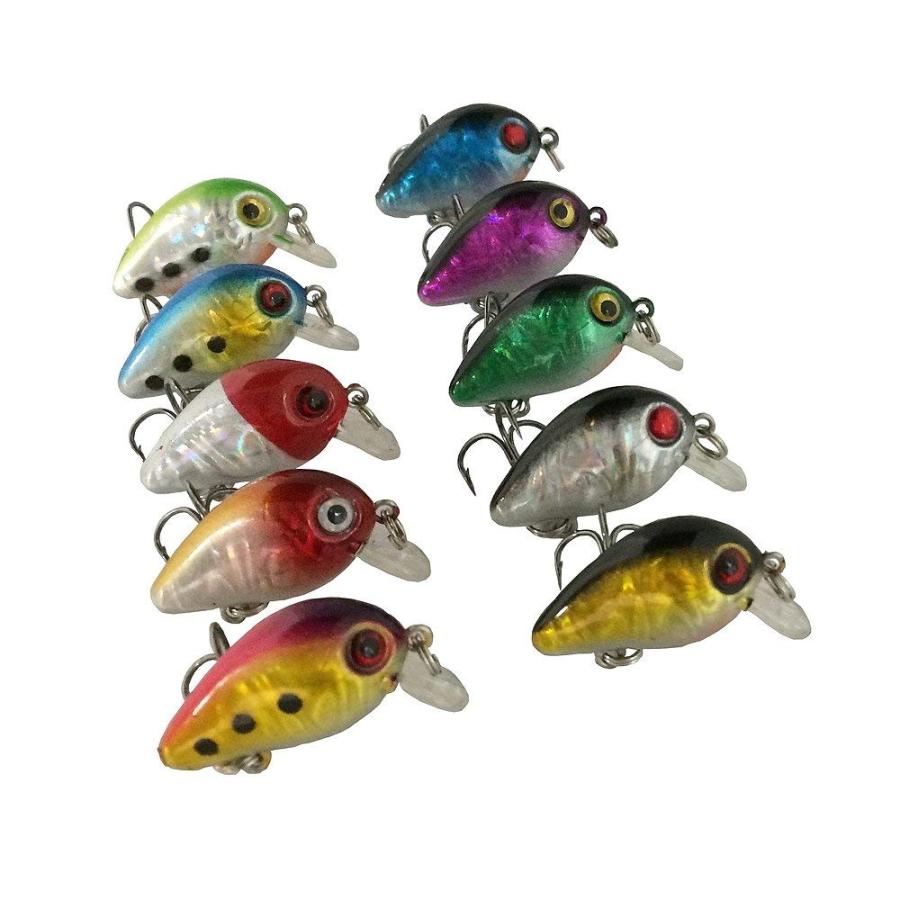 オルルド釣具 マイクロクランク ルアー 10個セット 3cm 1.5g 管釣り