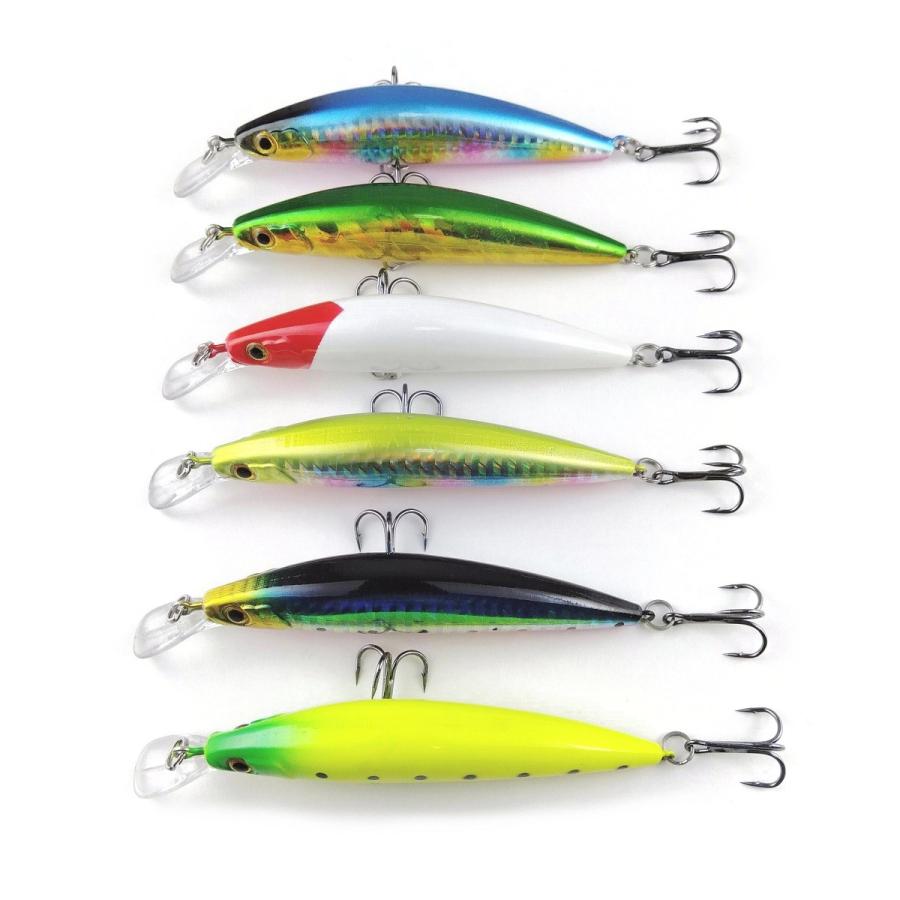 オルルド釣具 ヘビーウェイト シンキングミノー 6個セット 8.8cm 26g