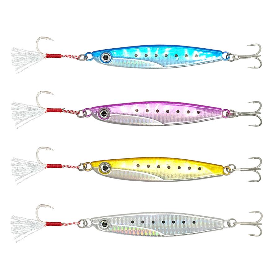 オルルド釣具 メタルジグ 40g 60g 低比重ジグ 4色セット「メタルジグC