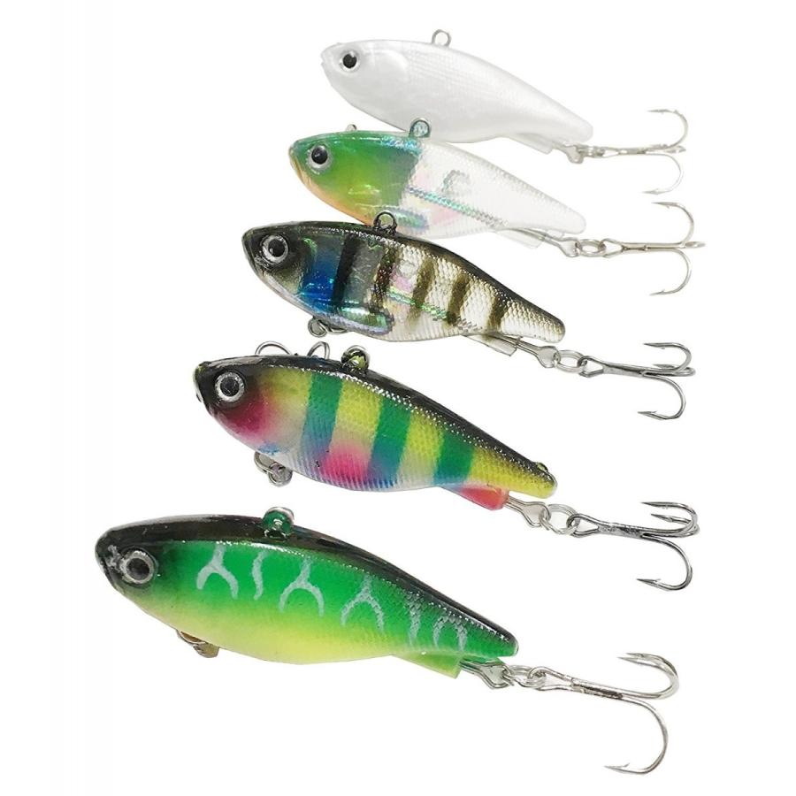 オルルド釣具 ソフトバイブレーション 5色セット 5.5cm 18g ルアー