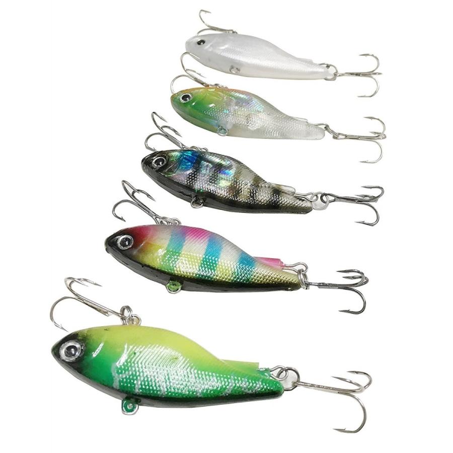 オルルド釣具 ソフトバイブレーション 5色セット 5.5cm 18g ルアー