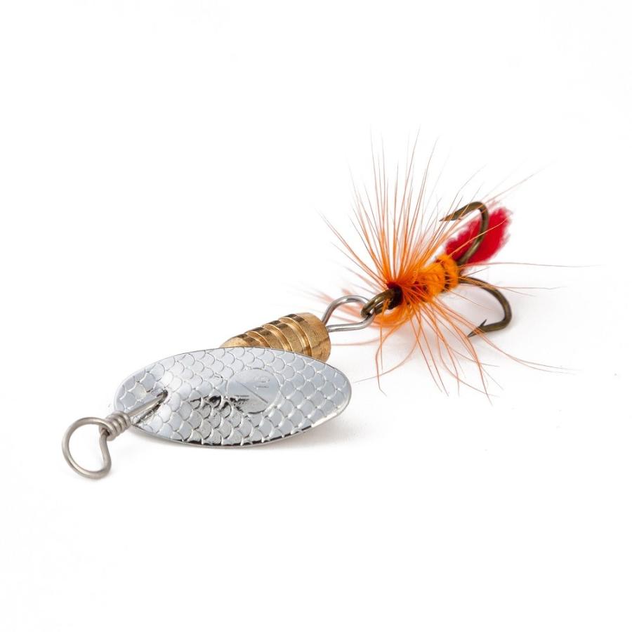 オルルド釣具 スピナー 4個セット 5.2cm 3g 渓流用 毛付き「トラルドB