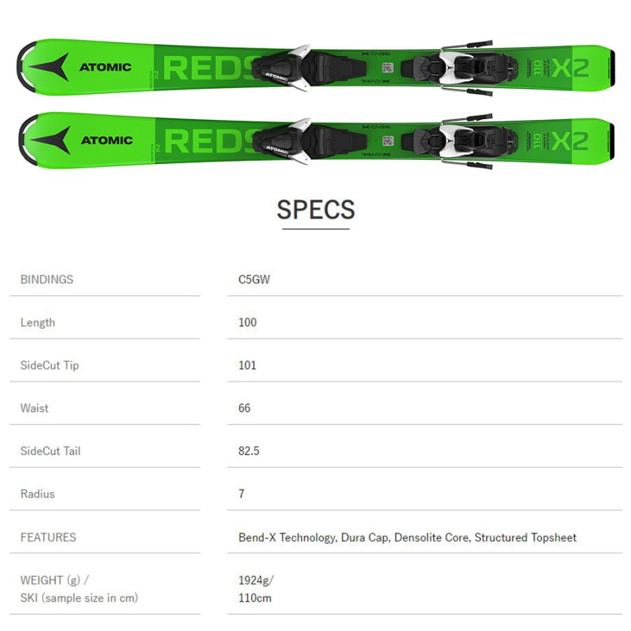 ATOMIC（アトミック） 2022 ATOMIC REDSTER X2 + C 5 GW SKI Jrスキー