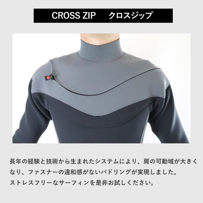 ウェットスーツ ロングスプリング 3mm 2mm 新定番クロスジップ メンズ